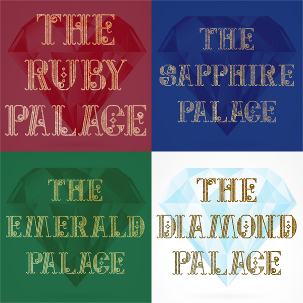 The Jewel Palace Series including the Ruby, Sapphire, Emerald, and Diamond Palaces